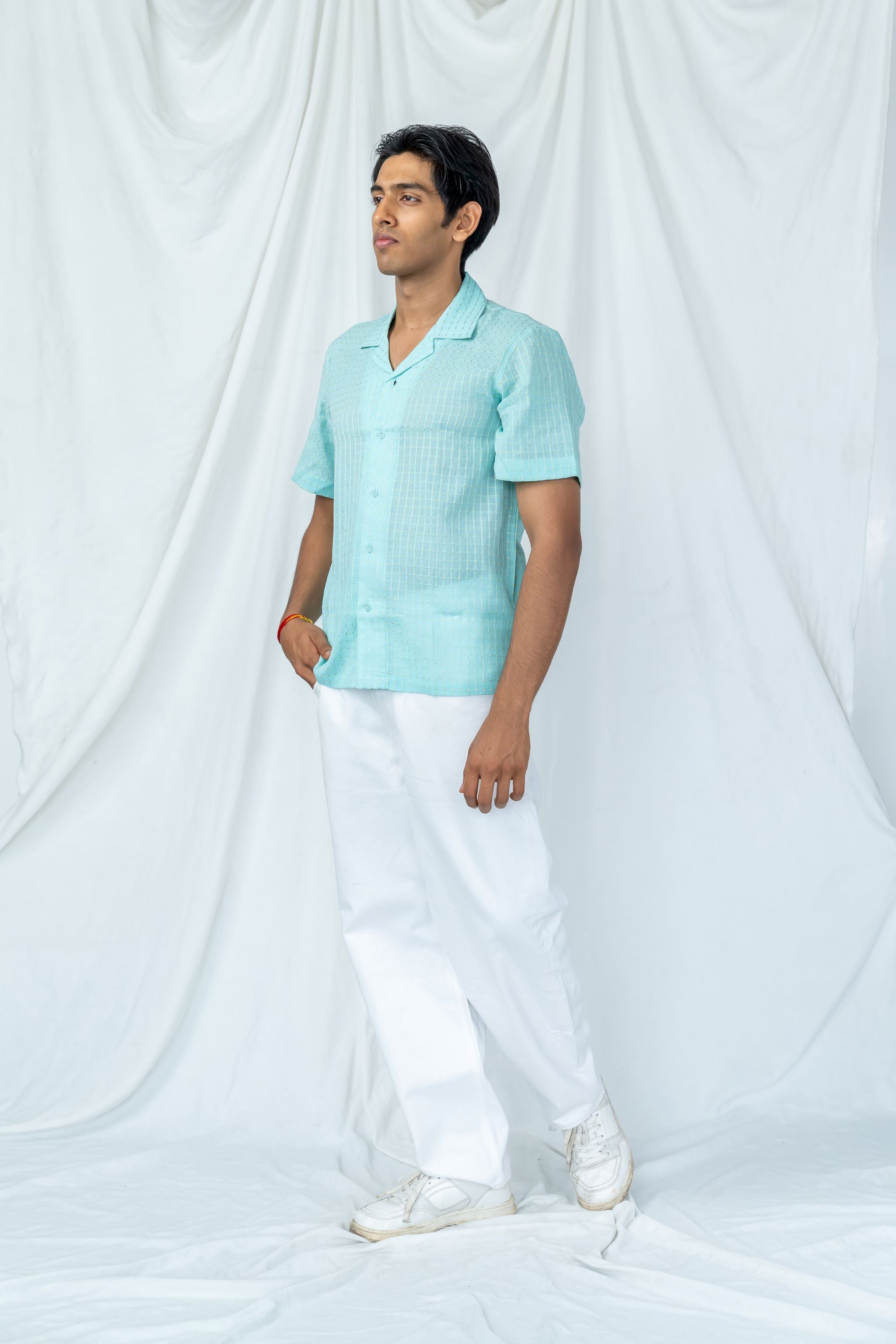 Quilt Blue Shirt