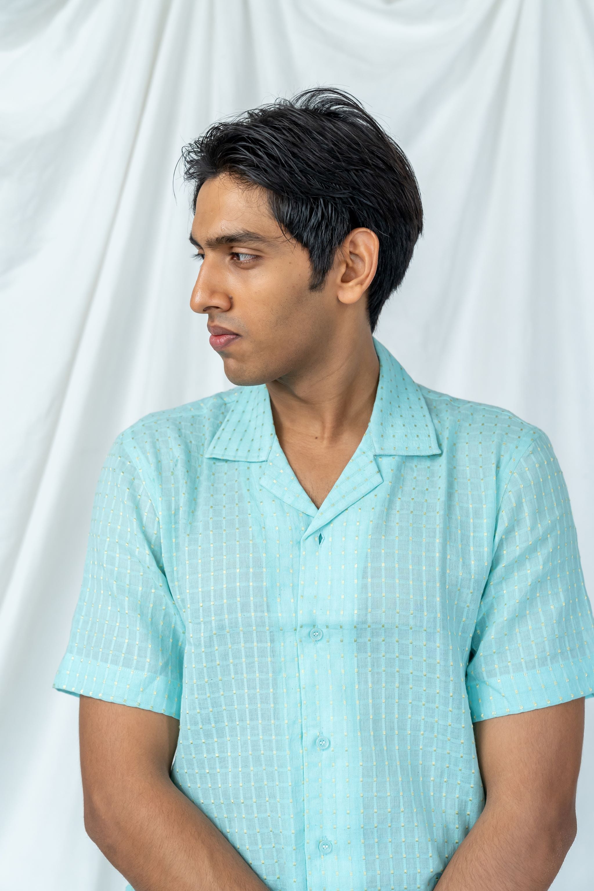 Quilt Blue Shirt