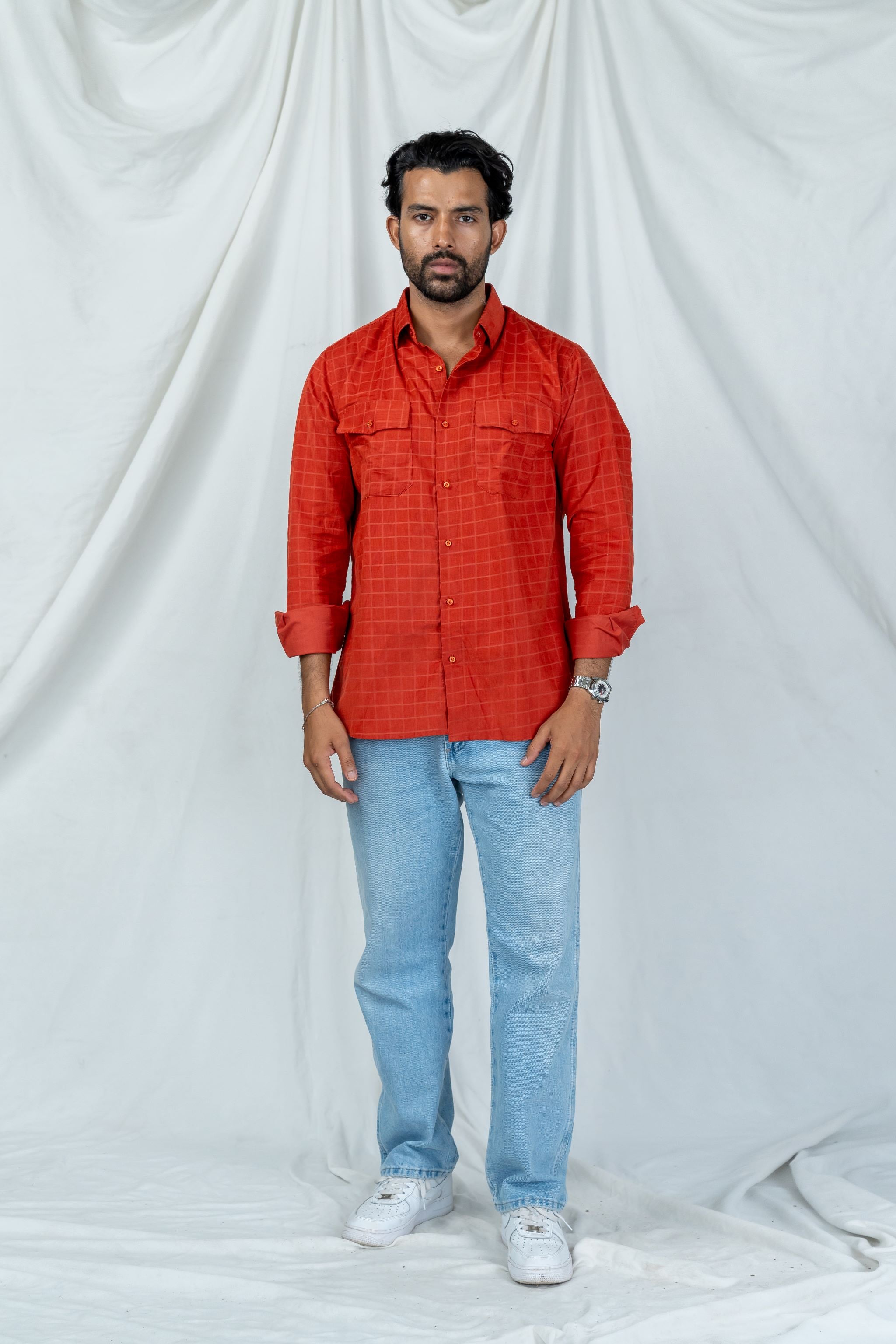 Terracotta Check Shirt