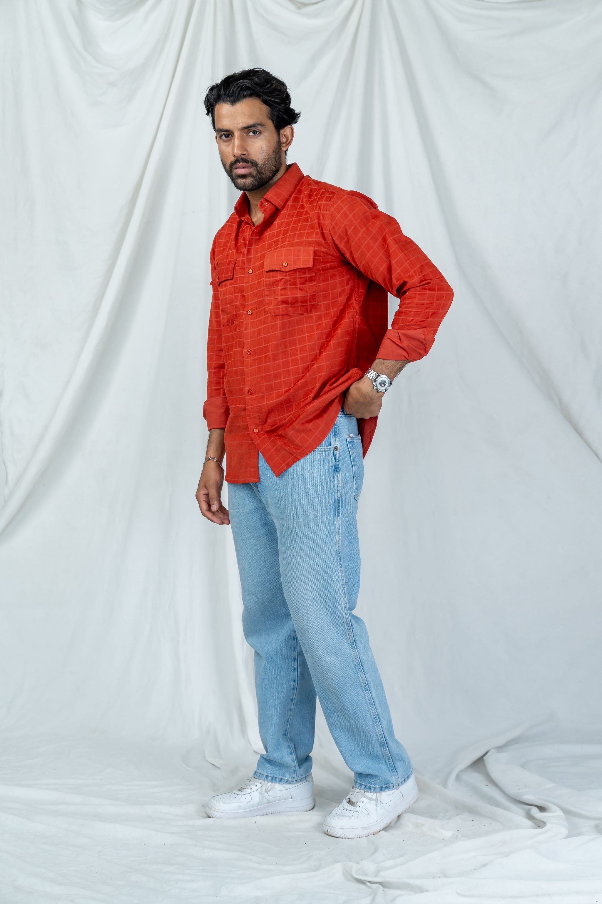 Terracotta Check Shirt