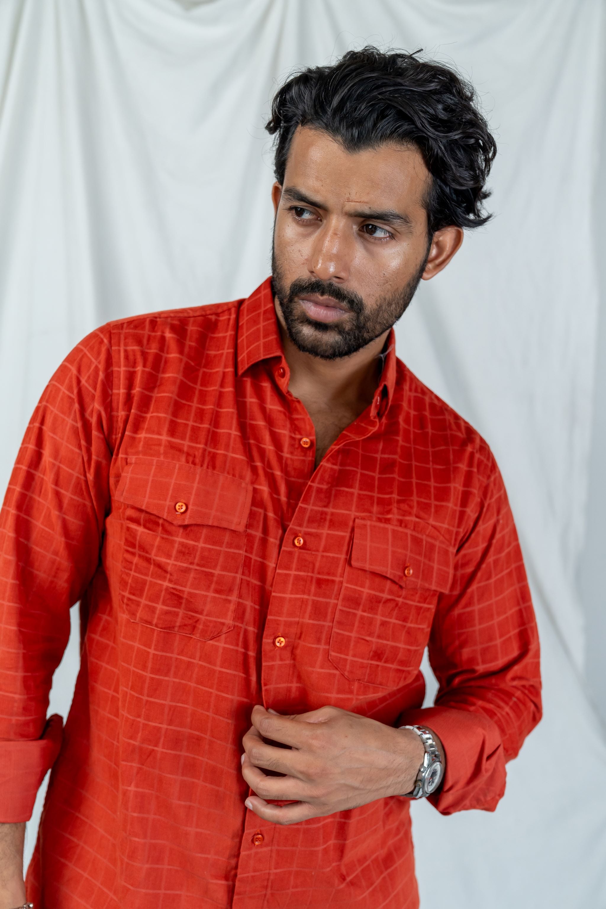 Terracotta Check Shirt